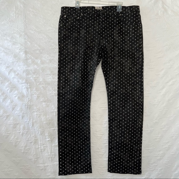 NWOT. Kennedy  Black / Brown Camo/White Polka Dot Print Jeans - Picture 1 of 7
